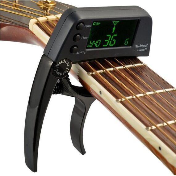 Clip per accordatore professionale per chitarra, accordatore cromatico a clip stile Loft con display luminoso a schermo LCD rotante Capo per chitarra con una sola mano