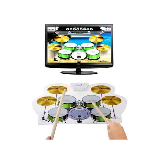 MD-1008 USB 2.0 MIDI Soft Roll-up Drum Kit, dimensioni: 46 x 31 cm