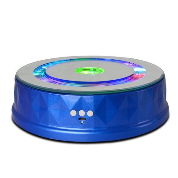 LED leggero elettrico girevole giradischi girevole stand video tiro puntello girevole (blu)