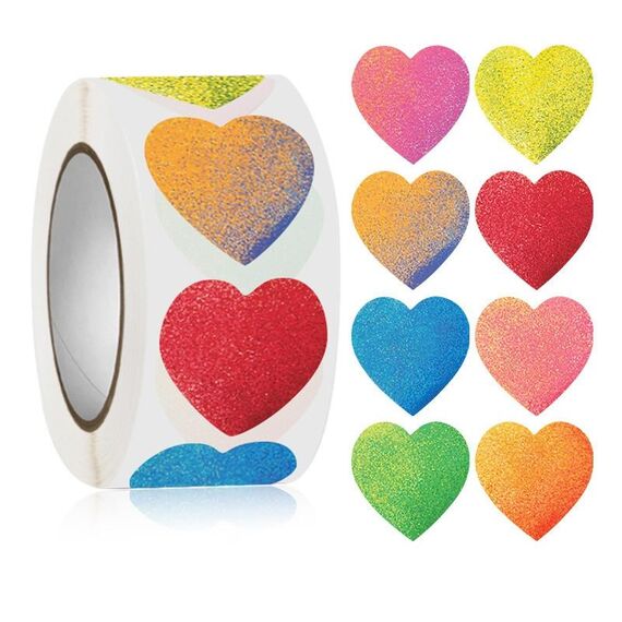 Etichetta autoadesiva adesiva con cuore e amore per San Valentino, confezione in rotolo, dimensioni: 2,5 cm/1 pollice(K-156)