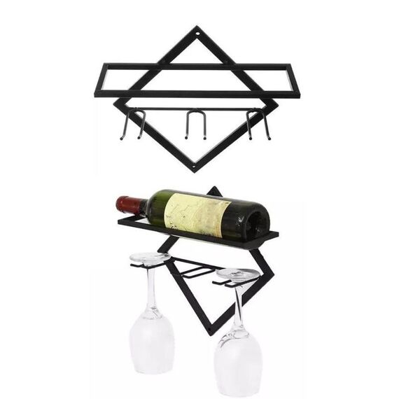 Cremagliera da incasso a parete Cucina Sala da pranzo Appeso Vino Vetro Vino Bottiglia per bottiglie (tazza sospesa)