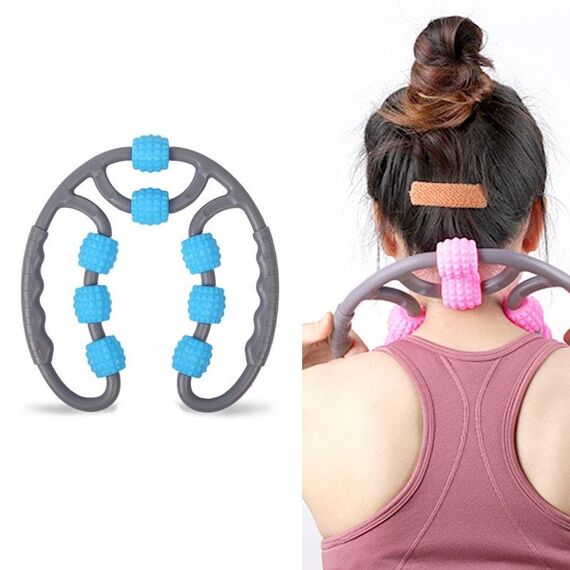 2 pz Eight Round Yoga Formazione a rulli a forma di anello a forma di anello a forma di anello (blu)