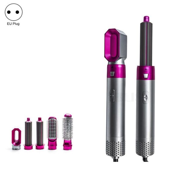 Asciugatrice a doppio uso automatica del pettine ad aria calda 5-in-1 Asciugacapelli a doppio scopo + Rose Red (spina UE)