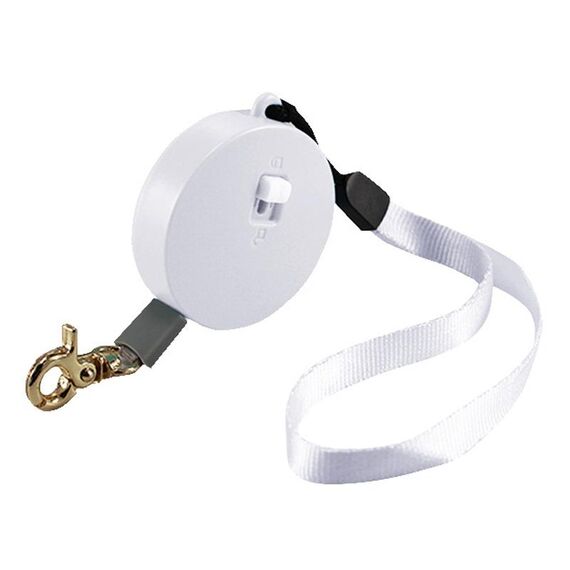 Res del retrattore per animali domestici di trazione cani telescopica automatica (bianco rotondo)