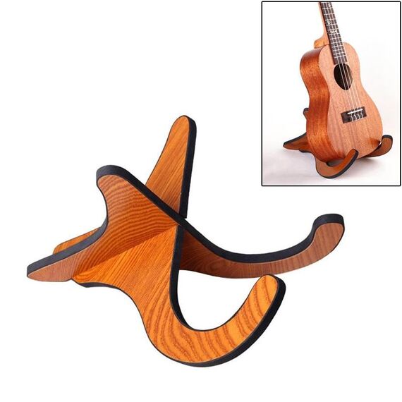 Ukulele mensola violino in legno staffa verticale pieghevole cetra