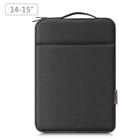 Sacca per valigetta con cerniera per maniche per maniche per laptop Hawel con manico per laptop da 14-15 pollici (nero)