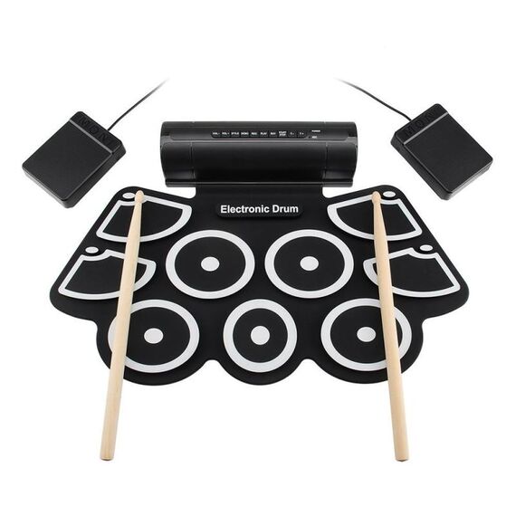 MD760 USB Tamburo elettronico a percussione a percussione addensato a mano in silicone
