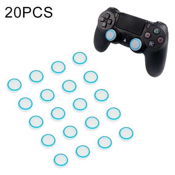 20 PCS Custodia protettiva in silicone luminoso per joystick per gamepad PS4 / PS3 / PS2 / XBOX360 / XBOXONE / WIIU (blu)