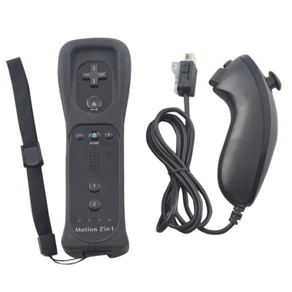 Telecomando per GamePad wireless per Wii (nero)