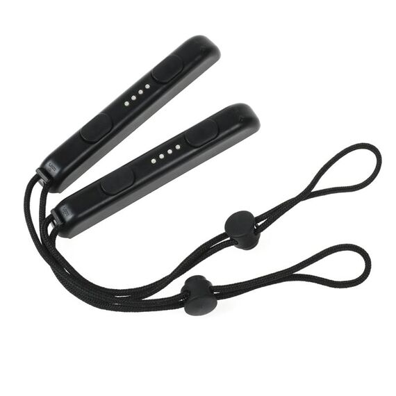 1 paio di accessori per giochi con cordino da polso per Nintendo Switch Joy-Con (nero)
