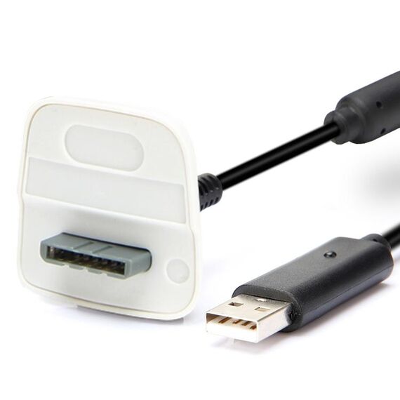 XBOX360 Cavo di ricarica per controller wireless da 1,5 m con magnetico per XBOX360 (bianco)