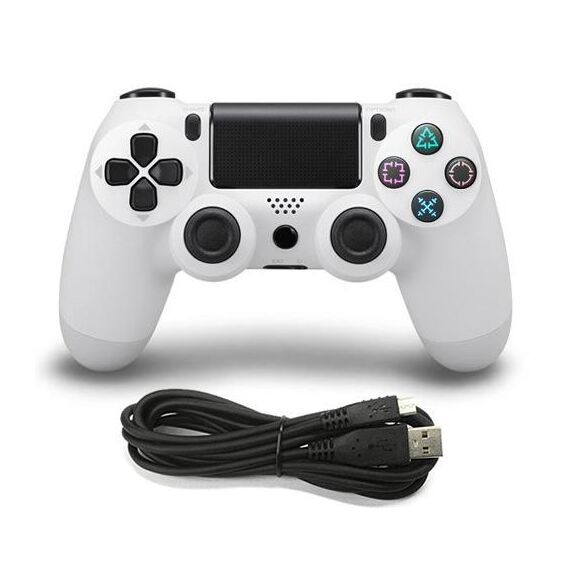 Controller di gioco cablato per Sony PS4 (bianco)