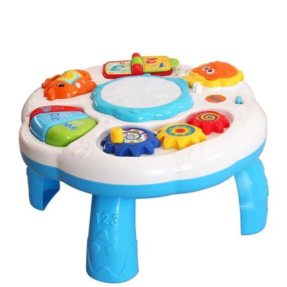 Tamburi a mano con illuminazione multifunzione Giocattoli musicali elettrici per bambini (bianco)