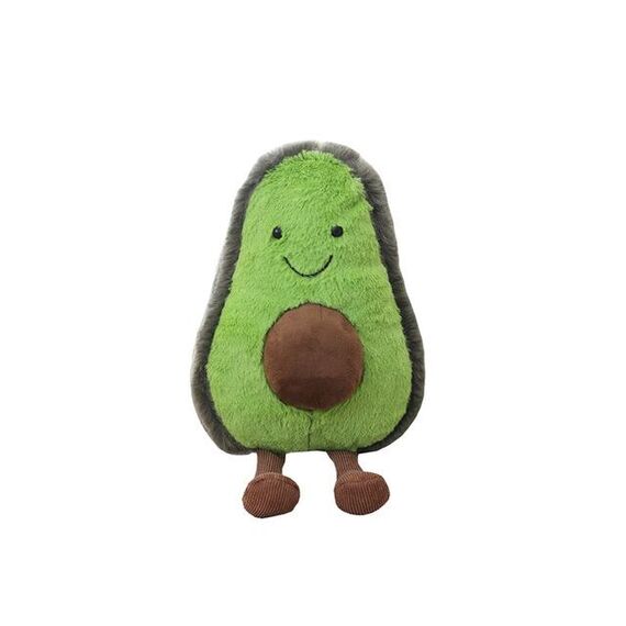 Simpatico cartone animato avocado peluche cuscino giocattolo 22 ~ 45 cm avocado con piedi bambini frutta avocado peluche ripiene cuscino giocattolo regalo per bambino (A-22cm)
