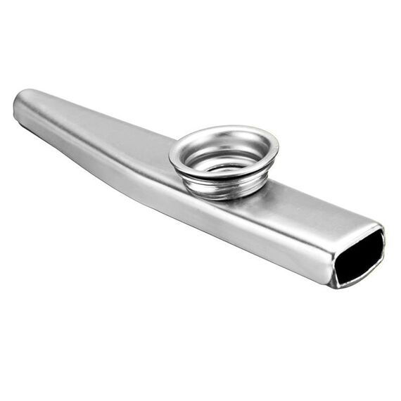 Strumento di accompagnamento per bambini Kazoo in metallo da 10 pezzi (argento)