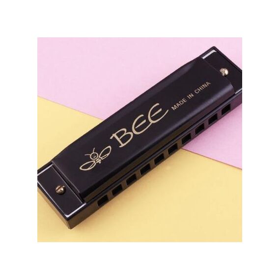 BEE Armonica a doppio tono a 10 fori C Tone Brace (nera)