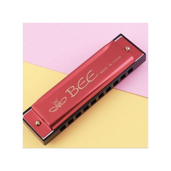 BEE Armonica a doppio tono a 10 fori C Tone Brace (rossa)