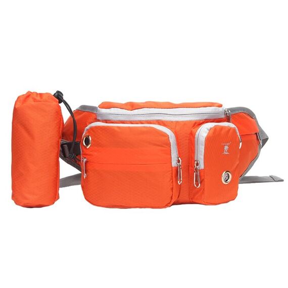 Borsa di addestramento per animali domestici Loveager Pocket per cani da passeggio all'aperto (arancione)