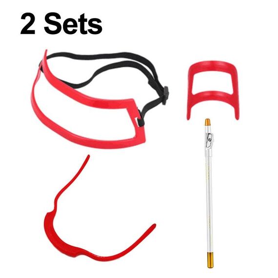 2 set strumenti da barbiere da barbiera per la tavola di stile barba