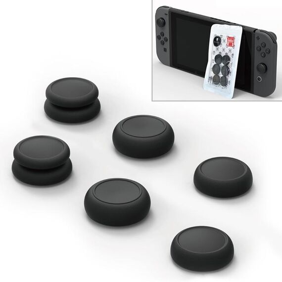 Skull & Co Left + Right Gamepad Rocker Cap Button Cover Set di manopole per Switch / Switch Lite / JOYCON (nero)
