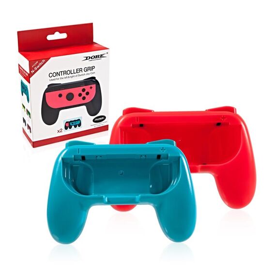 DOBE TNS-851B Controller Grip per Nintendo Switch Joy con (rosso + blu)