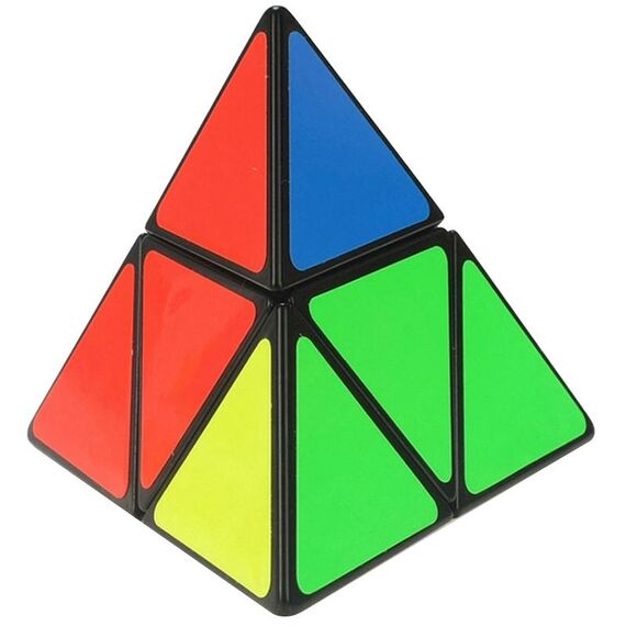 Cubo magico di tetraedro triangolare di secondo ordine a forma creativa Giocattoli educativi per bambini (nero)