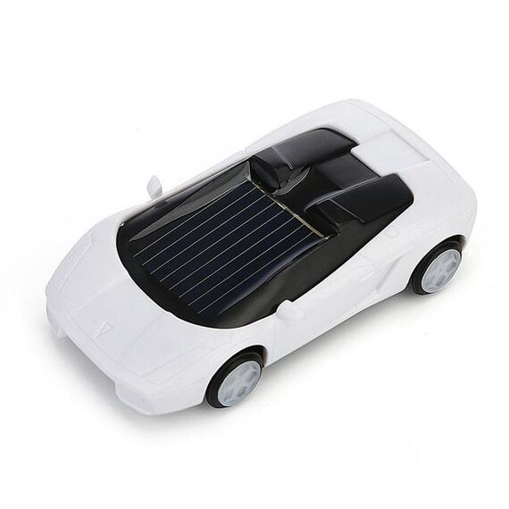 3PCS Solar Toys Mini giocattolo da corsa per auto alimentato da auto per bambini (bianco)