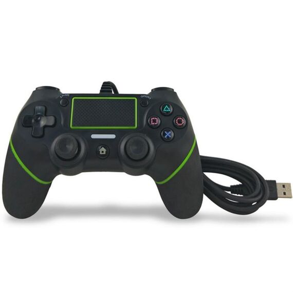 Per il regolatore del gioco del cavo della maniglia del manico PS4 (verde nero)