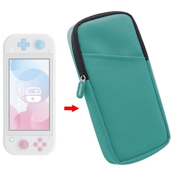 Mini host stoccaggio custodia con cerniera protezione in nylon morbido sacchetto di stoffa per interruttore Lite (verde blu)