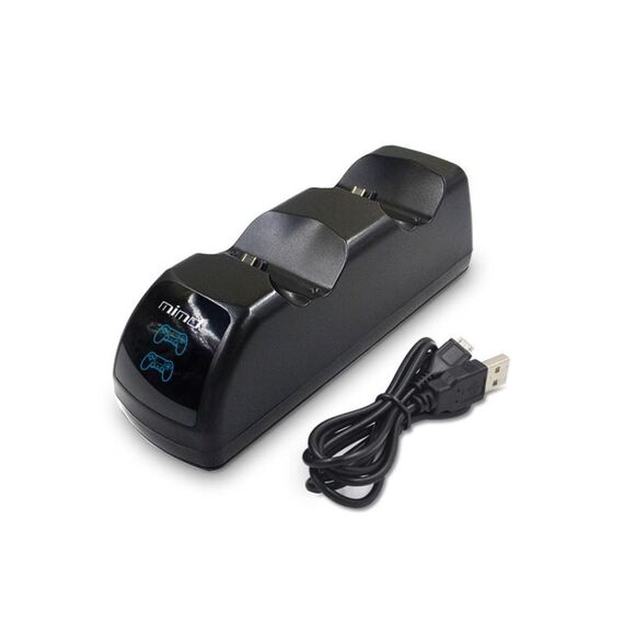 Dock Dock Dock Dual Dual USB con indicatore LED per controller wireless PS4 (nero)