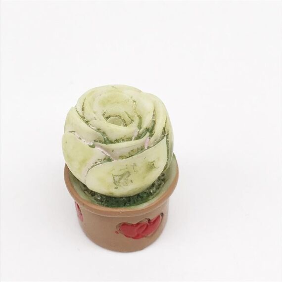 3 PCS Mini Mobili per casa delle bambole Giardino fiorito Decorazione per scene Resina Bonsai carnosi in vaso (1)