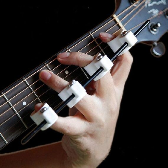 Espansore per dita a quattro dita Chitarra Ukulele Piano Span Pratica Copertura per le dita, Specifica:Standard Bold Edition(Bianco)