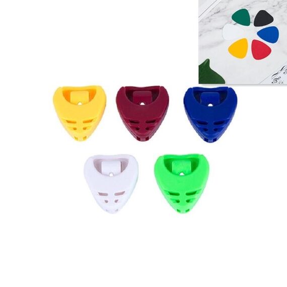 Scatola portaoggetti in ABS da 100 pezzi per plettro, consegna a colori casuali, specifica: scatola per grimaldelli a forma di cuore
