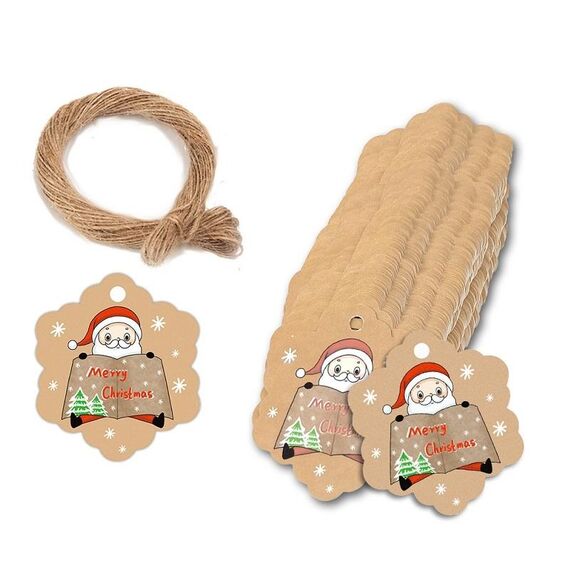 5 pacchi Set di carte da regalo per tag di carta Kraft Christmas (L-32)