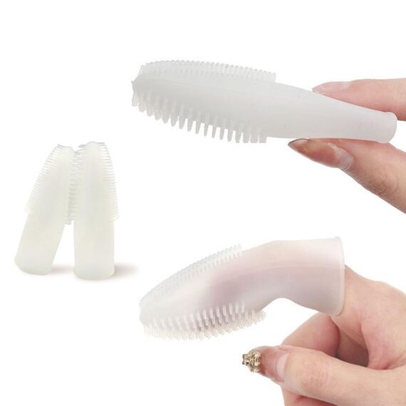 5 pezzi Piet Silicone Denti Impuntura per la pulizia orale di denti (Bianco aggiornato)