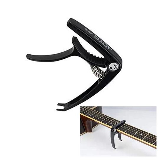 JOYO JCP-03 Capo per chitarra in lega di zinco Capo universale per chitarra acustica Ukulele (nero)