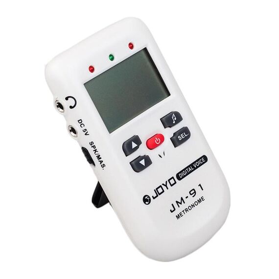 JOYO JM-91 Mini Portable Multi-Function Vocal Metronome Electronic Digital Metronome Tone Generator Tuner per chitarra Violino Ukulele (Bianco)