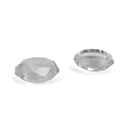 Tappi impugnatura 2 PCS Diamond Texture Games per PS5 (Clear White)