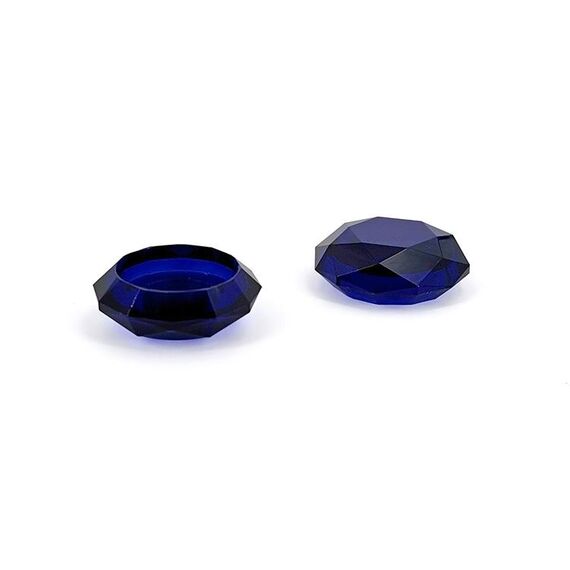 2 PCS Diamond Texture Games Grip Caps per PS5 (blu)