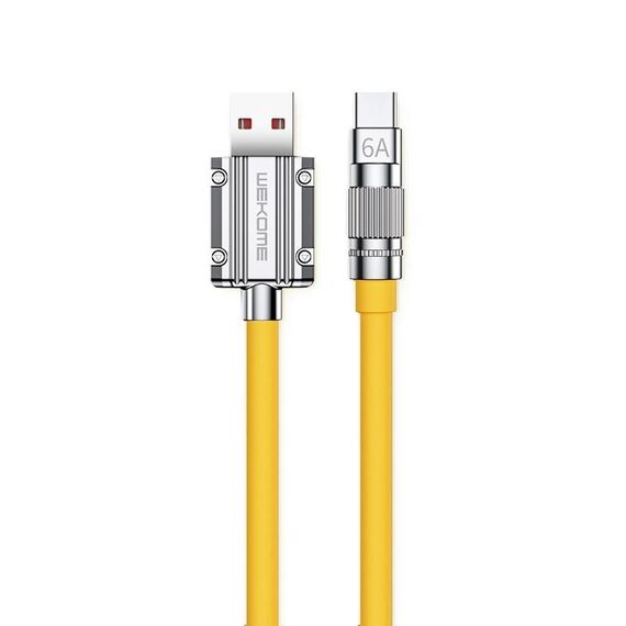 WK WDC-186 Qjie Series 6A USB a USB-C/Type-C Cavo dati di ricarica ultra veloce, lunghezza: 1 m (giallo)