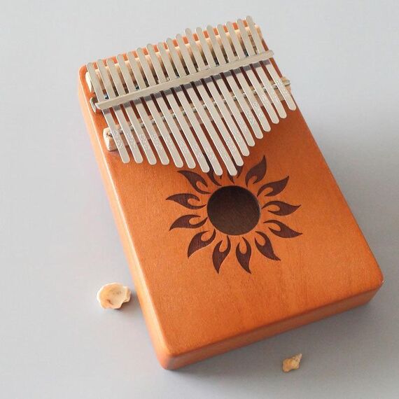 17-tono Kalimba Portatile Thumb Piano, Stile: Mahogany-Sun God