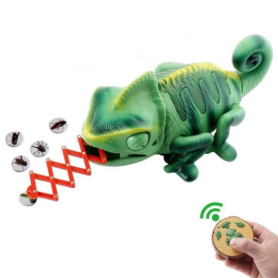 8888 Telecomando elettrico a infrarossi per bambini Camaleonte strisciante Giocattolo ingannevole con luce respirante colorata