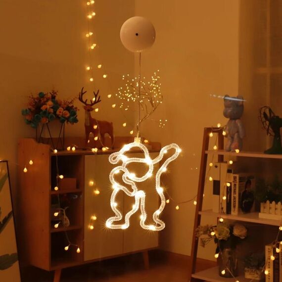 Decorazione natalizia LED Sucker Atmosfera festiva Lampada a sospensione (The Old Man)
