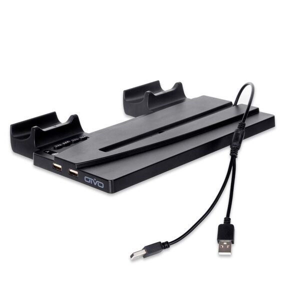 Supporto di ricarica multi-funcinico con luce a LED per PS5