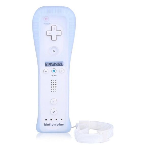 2 in 1 maniglia destra con acceleratore incorporato per Nintendo Wii / Wiiu host (bianco)