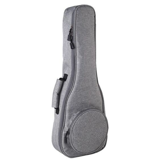 UK-12 Borsa per ukulele da 23 pollici più zaino anti-caduta imbottito in cotone (grigio chiaro)