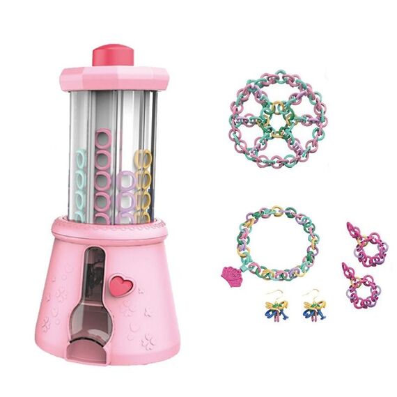 Giocattolo per braccialetti intrecciati fai-da-te Giocattolo per vestire la ragazza con maglie intrecciate con perline (rosa)