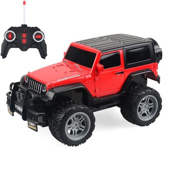 Giocattolo modello giocattolo per auto con telecomando a quattro vie per bambini elettrici, proporzione: 1:18 (SUV rosso 6061)