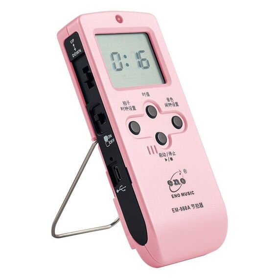 ENO EM-988A Metronomo vocale elettronico ricaricabile per pianoforte/chitarra/tamburo/Guzheng/violino (rosa)