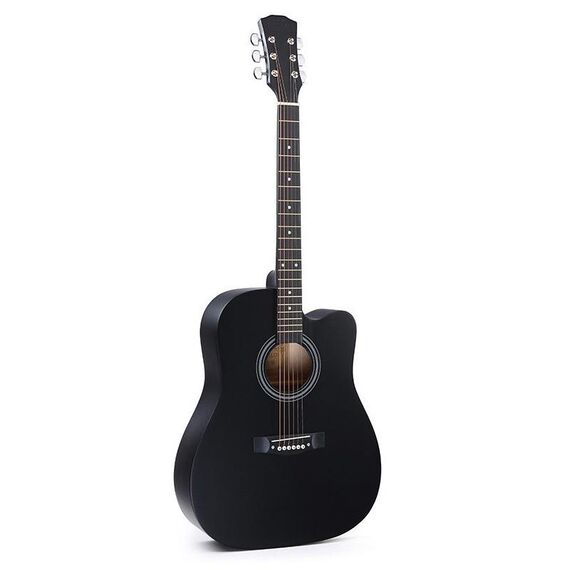 Chitarra acustica popolare per formazione e insegnamento di strumenti a corda per principianti, colore: 41 pollici (nero)